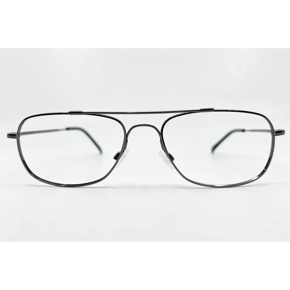 Unbranded Eyeglasses Mens Dk Pewter Aviator Full Rim 2539A 57-18-145